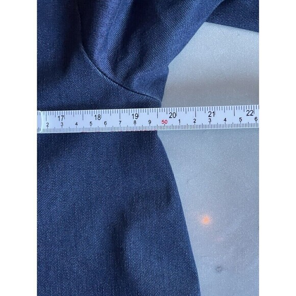 Soft Surroundings Stretch Denim Embroidery Tunic Jacket Sz PM Boho Button Front - Picture 8 of 11